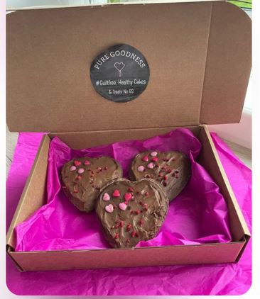 3 Valentines Brownies